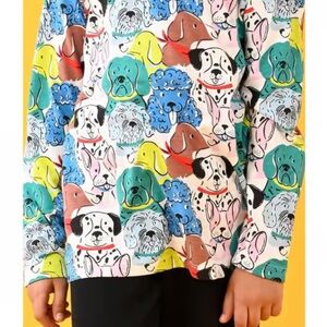 boys size 7 Dog Puppy crew neck sweatshirt Dog Park